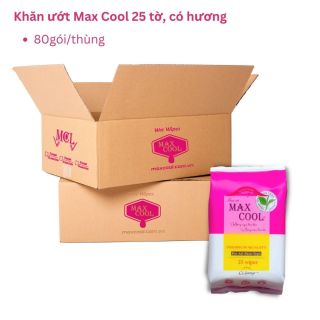 THÙNG KHĂN ƯỚT MAX COOL 25 TỜ - CÓ HƯƠNG