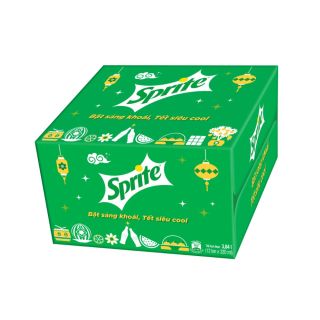 Tết - Nước giải khát Sprite Sleek, thùng 12 lon, 320ml