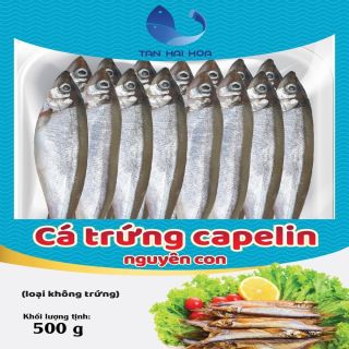 Cá trứng capelin Tân Hải Hòa không có trứng, khay 500g