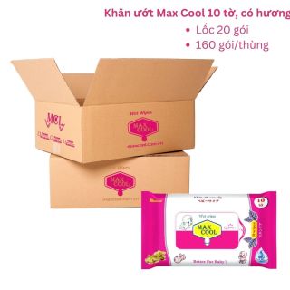 THÙNG KHĂN ƯỚT MAX COOL 10 TỜ - CÓ HƯƠNG