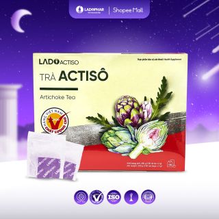 Hộp Trà Thảo Mộc Actisô Ladophar giải độc gan thanh lọc cơ thể 100 Túi lọc
