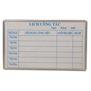 Bảng lịch công tác in lụa 1,0x0,6m