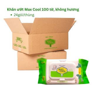 THÙNG KHĂN ƯỚT MAX COOL 100 TỜ - KHÔNG HƯƠNG