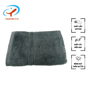 TP- KHĂN TẮM COTTON BT52 60*120CM 345G XÁM ĐẬM