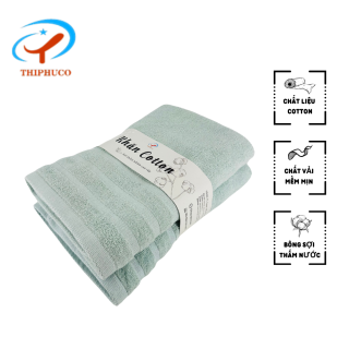 TP- LỐC 2 KHĂN TẮM B735 60*120CM 318G XANH