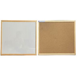 Bảng treo tường 2 mặt Ghim bần và mặt viết bút lông cao cấp KT 0,8x0,6m