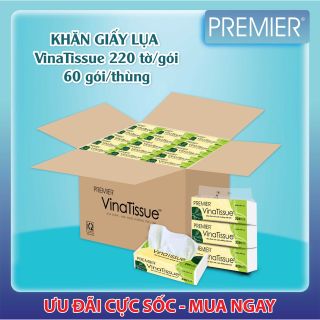 THÙNG KHĂN GIẤY LỤA VINATISSUE 220 TỜ_60 gói