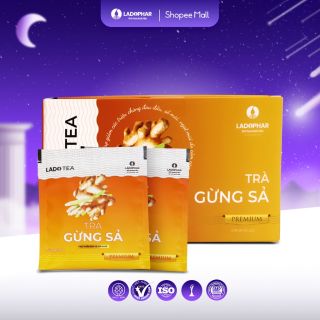 LADO TEA TRÀ GỪNG SẢ Ladophar Hộp 20 Túi Bao Ngoài