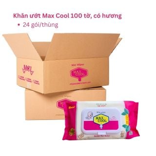 THÙNG KHĂN ƯỚT MAX COOL 100 TỜ - CÓ HƯƠNG