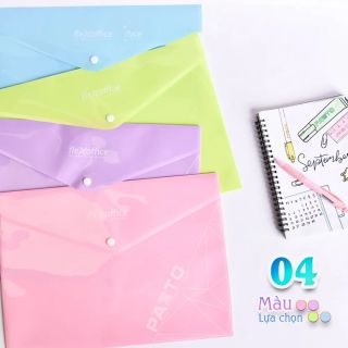 Bìa nút F4 FO-CBF010 hồng Pastel T10