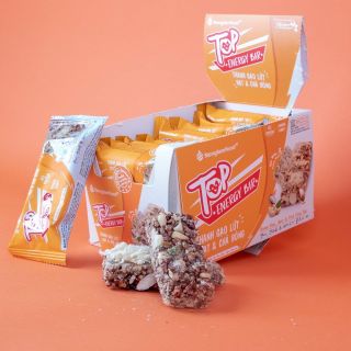 Thanh gạo lứt hạt và chà bông top energy, 272g