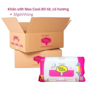 THÙNG KHĂN ƯỚT MAX COOL 80 TỜ - CÓ HƯƠNG