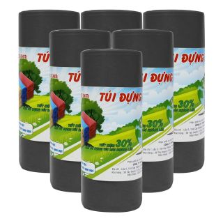 Combo 6 cuộn túi rác đen Duxton size đại DG-BRT6478-LC