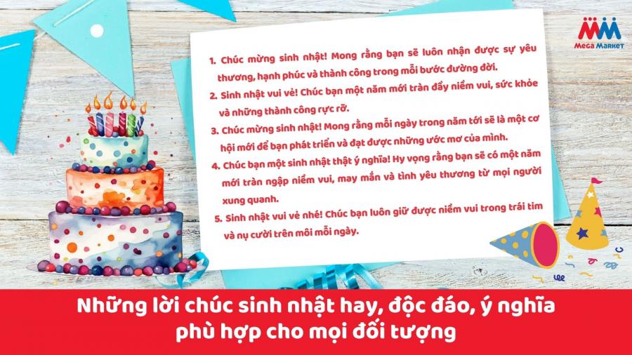 Những lời chúc sinh nhật hay độc đáo, ý nghĩa phù hợp cho mọi đối tượng